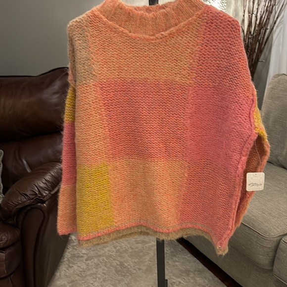 NWT Free People Domino Prairie Sunset Alpaca Wool Blend Pullover Knit Sweater. - Picture 7 of 17